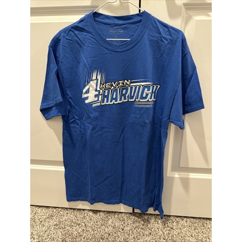 NASCAR Kevin Harvick #4 Busch Light Stewart-Haas Racing Blue T-Shirt Mens L